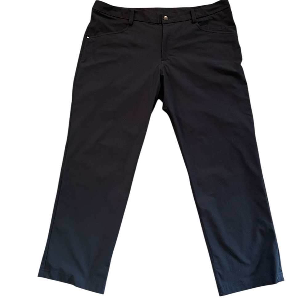 Lululemon ABC Pants Men 40x28 Black Business Slim Fit Warpstreme Performance